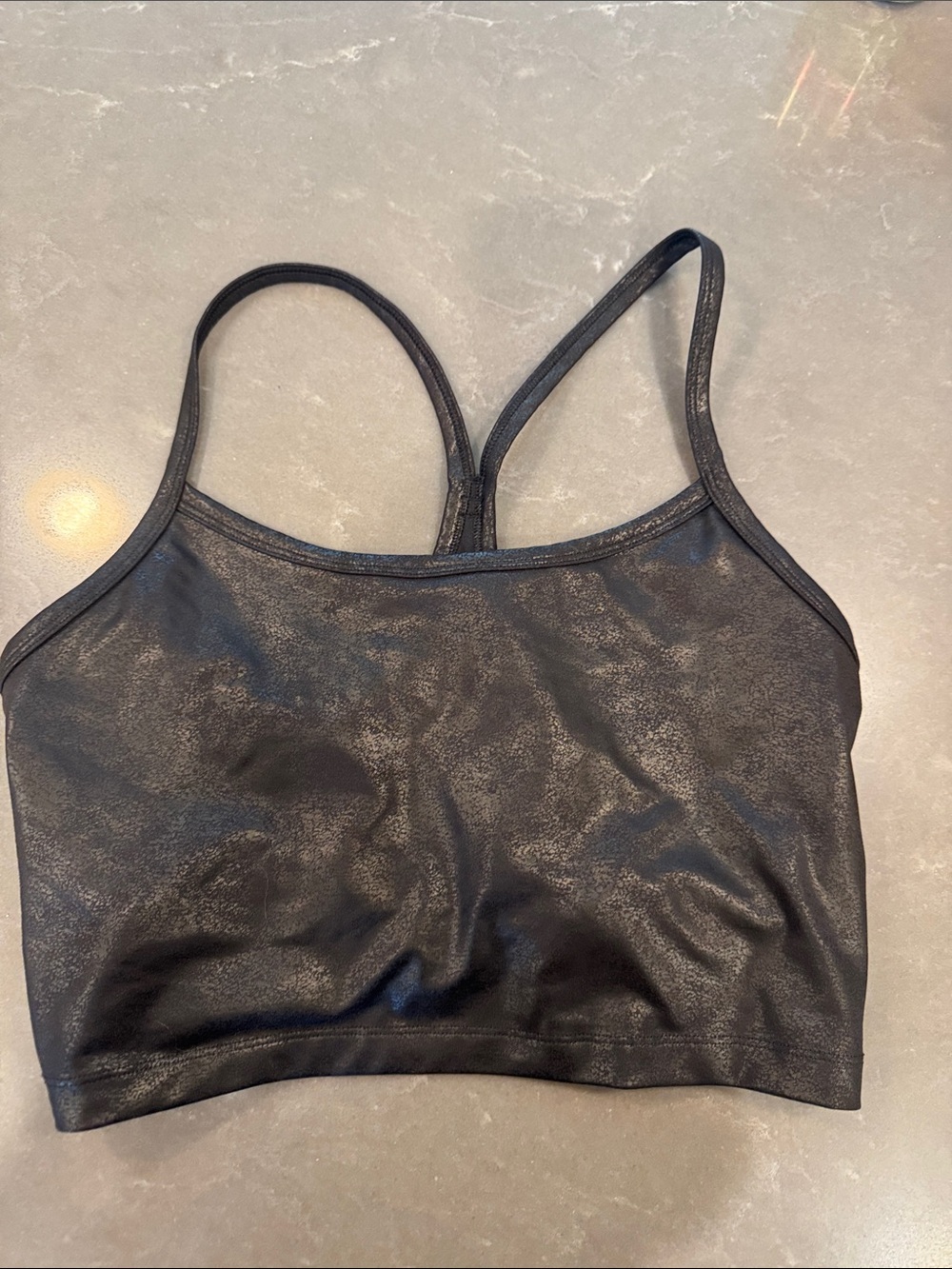 Aerie Black Metallic Racerback Bralette - Women's Intimates